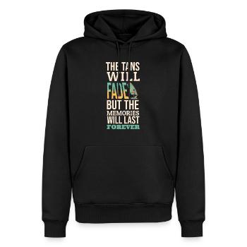 The Tans will fade - Men’s Premium Organic Hoodie - black - Front - Nico (187cm)