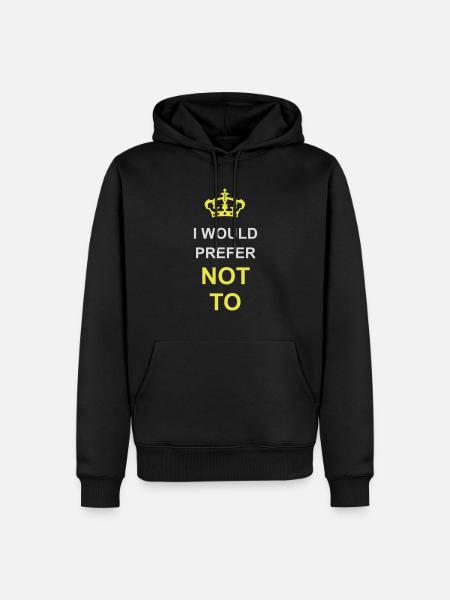 I prefer not to - Men’s Premium Organic Hoodie - black