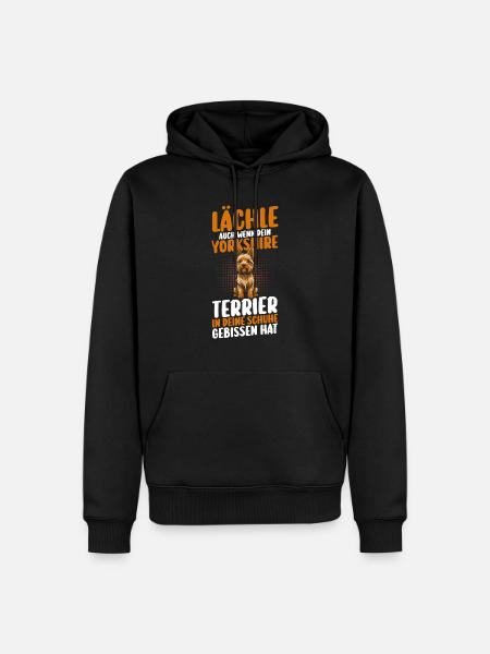 Hund Yorkshire Terrier - Männer Premium Bio Hoodie - Schwarz