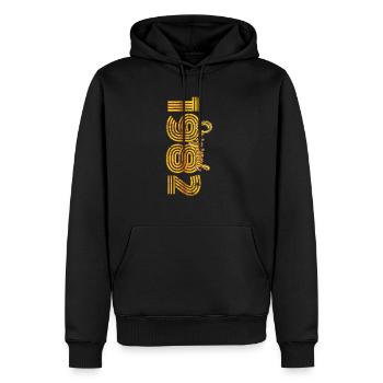 1982 Vintage - Männer Premium Bio Hoodie - Schwarz - Vorne - Nico (187cm)