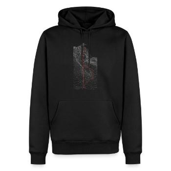 Zugspitze via Stopselzieher depuis Ehrwald - Sweat à capuche Premium bio Homme - noir - Devant - Nico (187cm)