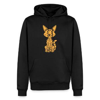 serval - Men’s Premium Organic Hoodie - black - Front - Nico (187cm)