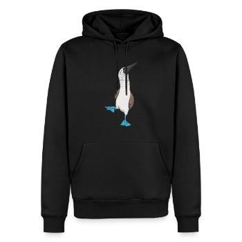 Fou à pieds bleus Oiseau de mer fou à pieds bleus - Sweat à capuche Premium bio Homme - noir - Devant - Nico (187cm)