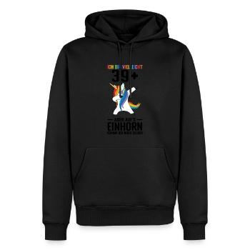 Geburtstag Geburtstagfeier vierzig Jahre Alt Gesch - Männer Premium Bio Hoodie - Schwarz - Vorne - Nico (187cm)