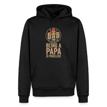 Papa & Opa Familie Papa Geschenk - Männer Premium Bio Hoodie - Schwarz - Vorne - Nico (187cm)