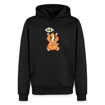 Cochon d’Inde comme carotte Cochon d’Inde - Sweat à capuche Premium bio Homme - noir - Devant - Nico (187cm)