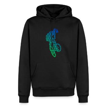 Vélo bmx vélo bmx Femmes Hommes bmx garçons - Sweat à capuche Premium bio Homme - noir - Devant - Nico (187cm)