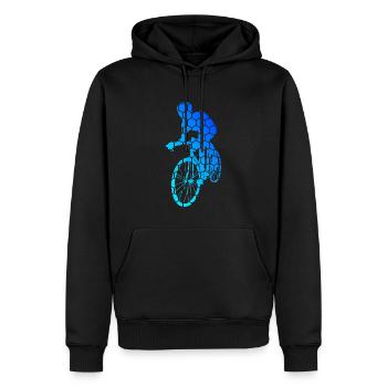 Rennrad Rennradfahrer Herren Rennradfahren - Männer Premium Bio Hoodie - Schwarz - Vorne - Nico (187cm)
