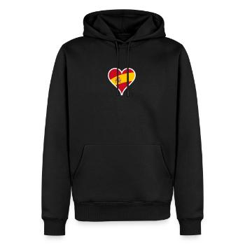 Le coeur espagnol - Sweat à capuche Premium bio Homme - noir - Devant - Nico (187cm)