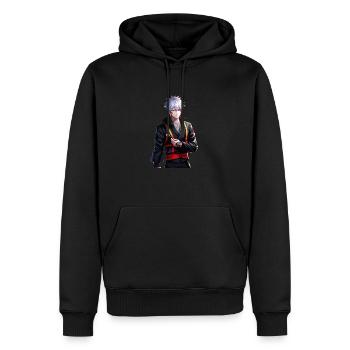 Anime Person japonais - Sweat à capuche Premium bio Homme - noir - Devant - Nico (187cm)