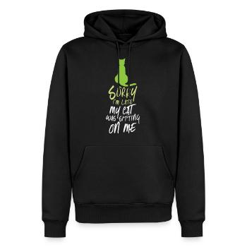 Chat drôle Dire Chat Cadeau Chat Chat - Sweat à capuche Premium bio Homme - noir - Devant - Nico (187cm)
