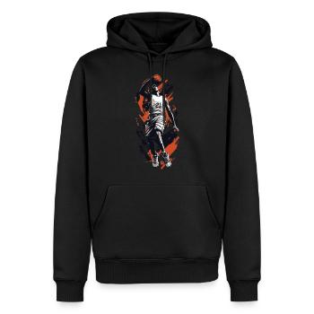 Basketball Spiel Action Aesthetic Streetwear - Männer Premium Bio Hoodie - Schwarz - Vorne - Nico (187cm)