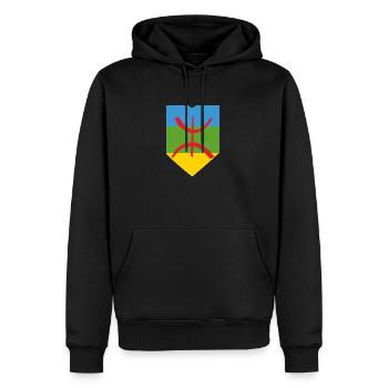 Amazigh - Sweat à capuche Premium bio Homme - noir - Devant - Nico (187cm)