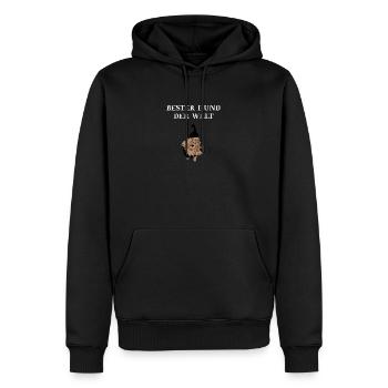 Hund Bester Hund der Welt Geschenkidee süß - Männer Premium Bio Hoodie - Schwarz - Vorne - Nico (187cm)