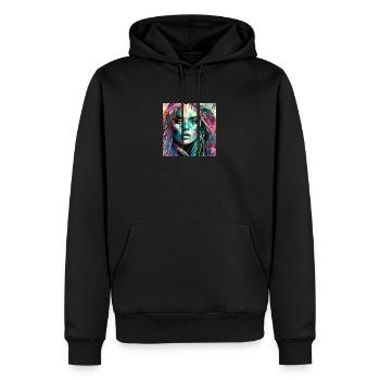 Graffiti woman art - Men’s Premium Organic Hoodie - black - Front - Nico (187cm)