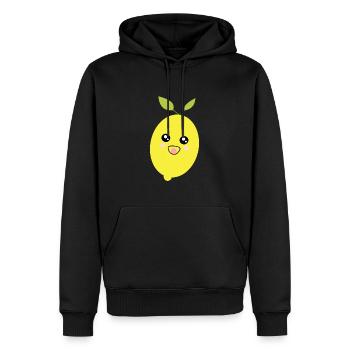 Kawaii Citron Kawaii Fruits Kawaii Fruit - Sweat à capuche Premium bio Homme - noir - Devant - Nico (187cm)