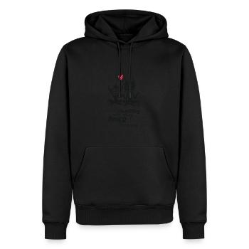 Démon méditant - Sweat à capuche Premium bio Homme - noir - Devant - Nico (187cm)