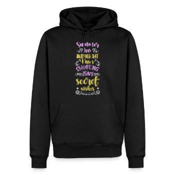 Ciel étoilé rêve astérisque - Sweat à capuche Premium bio Homme - noir - Devant - Nico (187cm)