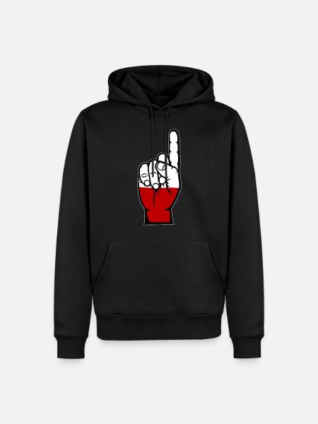 Poland Flag Number 1 - Men’s Premium Organic Hoodie - black