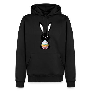 Easter Bunny Easter Watercolor - Men’s Premium Organic Hoodie - black - Front - Nico (187cm)