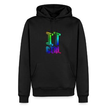 IT Girl | Nerd | | Computers Computer scientist - Men’s Premium Organic Hoodie - black - Front - Nico (187cm)