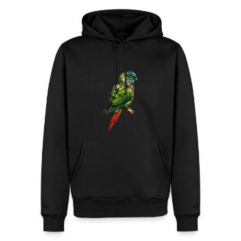 Grünwangen-Conure Niedlicher Conure-Papagei - Männer Premium Bio Hoodie - Schwarz - Vorne - Nico (187cm)