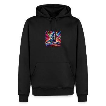 Techno Tourist Alien DJ Rave EDM Festival Outfit - Männer Premium Bio Hoodie - Schwarz - Vorne - Nico (187cm)