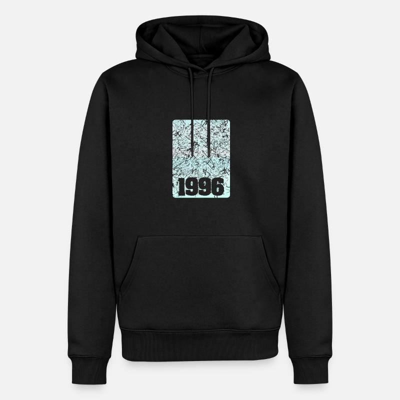 Numéro 1996 - Sweat à capuche Premium bio Homme - noir
