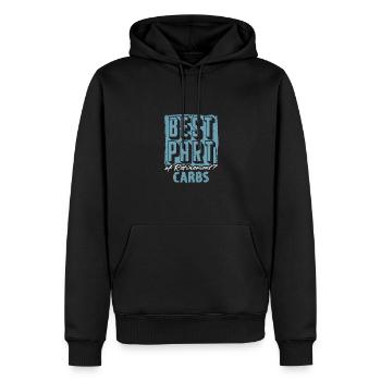 Das Beste am Ruhestand? Kohlenhydrate - Männer Premium Bio Hoodie - Schwarz - Vorne - Nico (187cm)