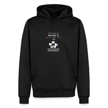 Kollege Abschied Humor - Männer Premium Bio Hoodie - Schwarz - Vorne - Nico (187cm)