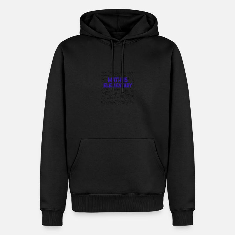Math Is Elementary Math Teacher - Männer Premium Bio Hoodie - Schwarz