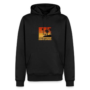 Surfing Vintage Supertubes Beach South Africa - Men’s Premium Organic Hoodie - black - Front - Nico (187cm)
