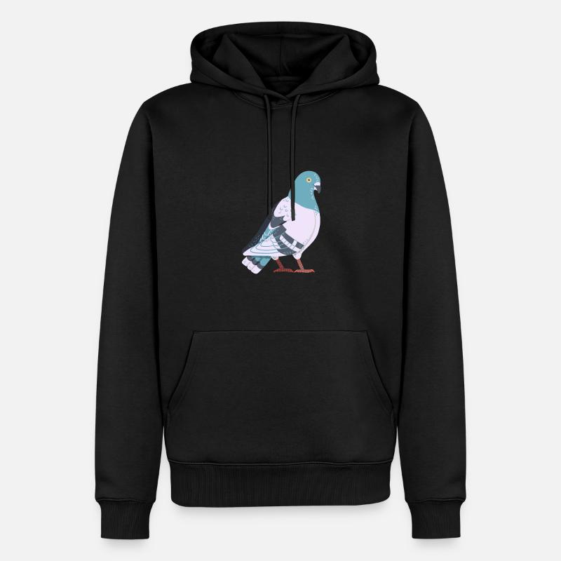 Taube - Männer Premium Bio Hoodie - Schwarz