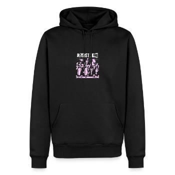 Rebel Clash Of Classes Resist Resistance - Männer Premium Bio Hoodie - Schwarz - Vorne - Nico (187cm)