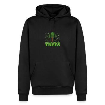 I Speak For Trees Save Earth Day - Männer Premium Bio Hoodie - Schwarz - Vorne - Nico (187cm)