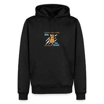 Chat sarcastique drôle griffé aujourd’hui Chat - Sweat à capuche Premium bio Homme - noir - Devant - Nico (187cm)