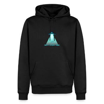 Funny UFO Abduction Human Experiments - Männer Premium Bio Hoodie - Schwarz - Vorne - Nico (187cm)