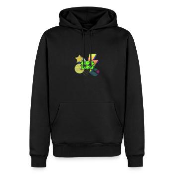 Soirée Disco des années 80 Bro 80 - Sweat à capuche Premium bio Homme - noir - Devant - Nico (187cm)