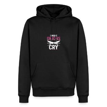 I Make Onions Cry Kochen Lustiger Chefkoch - Männer Premium Bio Hoodie - Schwarz - Vorne - Nico (187cm)