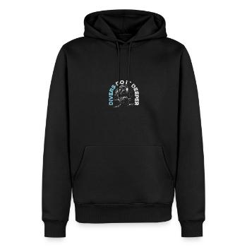 Diver Do It Deeper Tauchen Taucher - Männer Premium Bio Hoodie - Schwarz - Vorne - Nico (187cm)