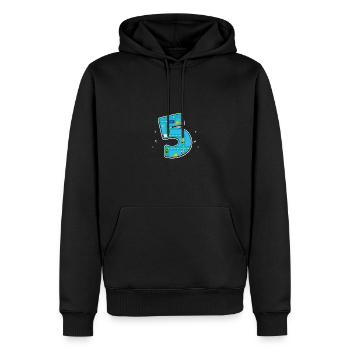 5 ans enfants garçons 5ème anniversaire rues - Sweat à capuche Premium bio Homme - noir - Devant - Nico (187cm)