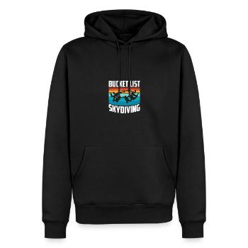 Bucket List Skydiving für Fallschirmspringer - Männer Premium Bio Hoodie - Schwarz - Vorne - Nico (187cm)