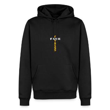 Entraînement de fitness Christian Faith - Sweat à capuche Premium bio Homme - noir - Devant - Nico (187cm)