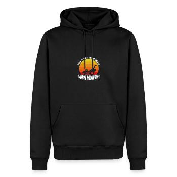 Just A Boy Who Loves Lawn Mowers Lustiges - Männer Premium Bio Hoodie - Schwarz - Vorne - Nico (187cm)