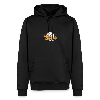 Servez-les pour les hommes et les femmes - Sweat à capuche Premium bio Homme - noir - Devant - Nico (187cm)
