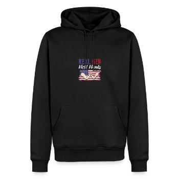 Real Men Hold Hands Armwrestling Armdrücken - Männer Premium Bio Hoodie - Schwarz - Vorne - Nico (187cm)