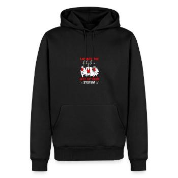 Jazz Dad comme un papa normal mais plus cool pour les musiciens - Sweat à capuche Premium bio Homme - noir - Devant - Nico (187cm)