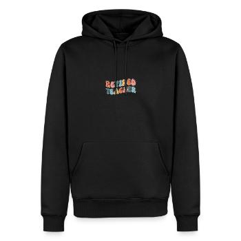 Pension d’enseignant à la retraite des enseignants - Sweat à capuche Premium bio Homme - noir - Devant - Nico (187cm)
