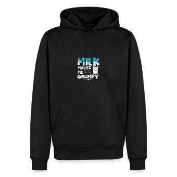 Le lait me rend grincheux Intolérance au lactose - Sweat à capuche Premium bio Homme - noir - Devant - Nico (187cm)