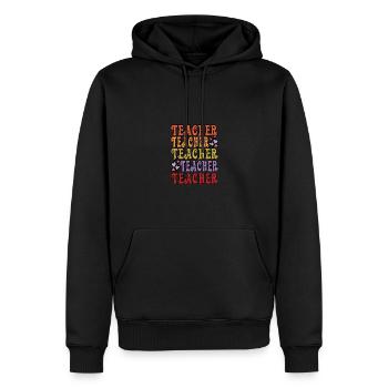 Teacher Teacher Teacher For Teachers - Men’s Premium Organic Hoodie - black - Front - Nico (187cm)